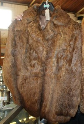 Brown coney fur jacket